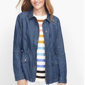 NWT Talbots safari denim jacket size small